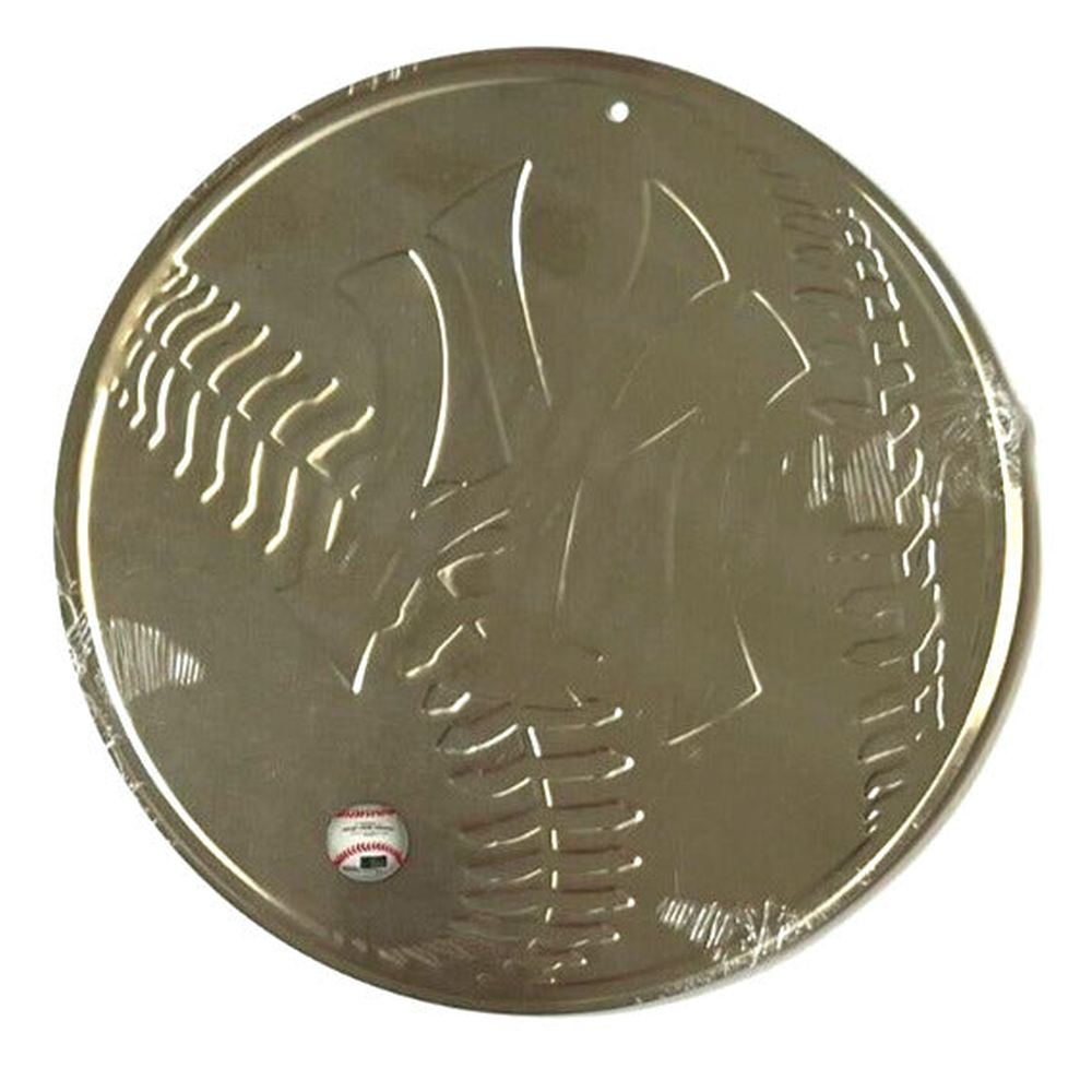 New York Yankees Baseball Licensed Embossed 12" Diameter Circular Sign NEW! Sports Mem, Cards & Fan Shop:Fan Apparel & Souvenirs:Baseball-MLB Style Your Walls